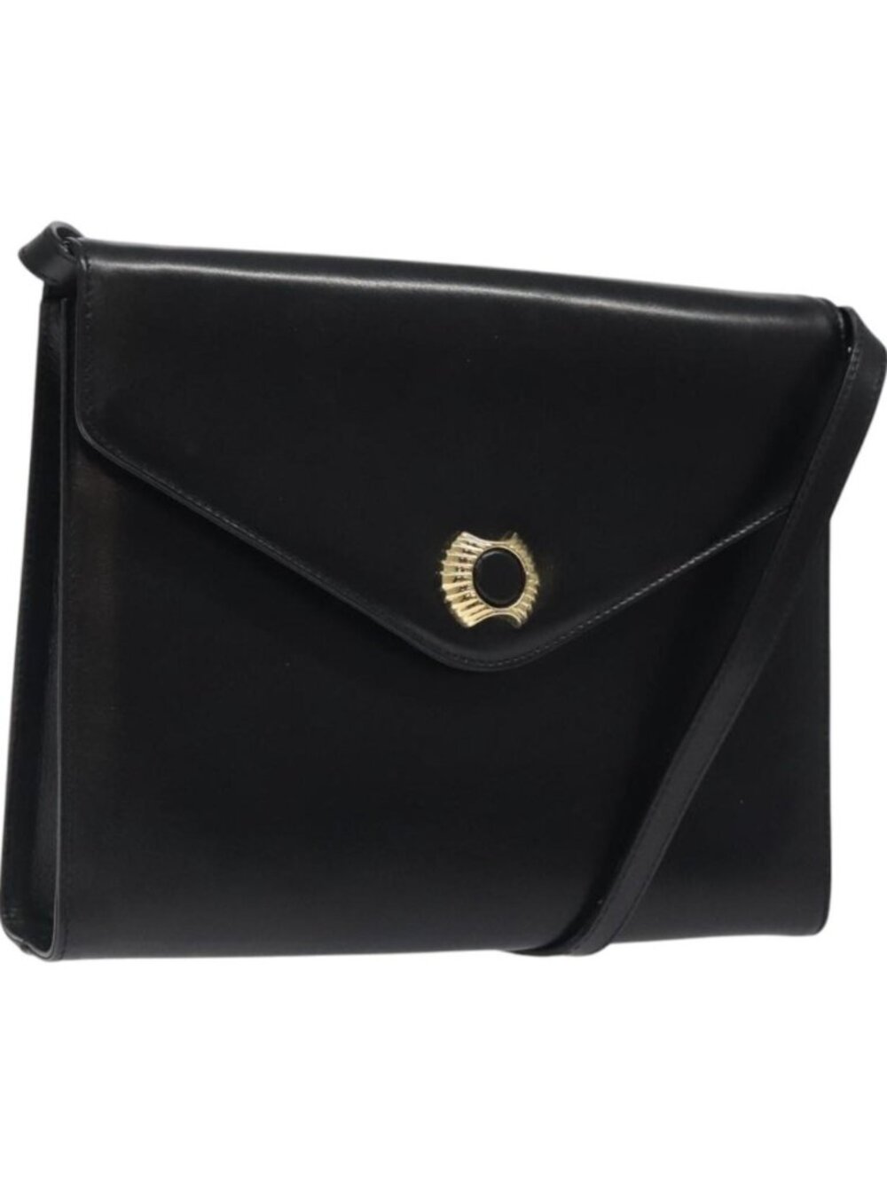 Salvatore Ferragamo Shoulder Bag Leather Black Gold